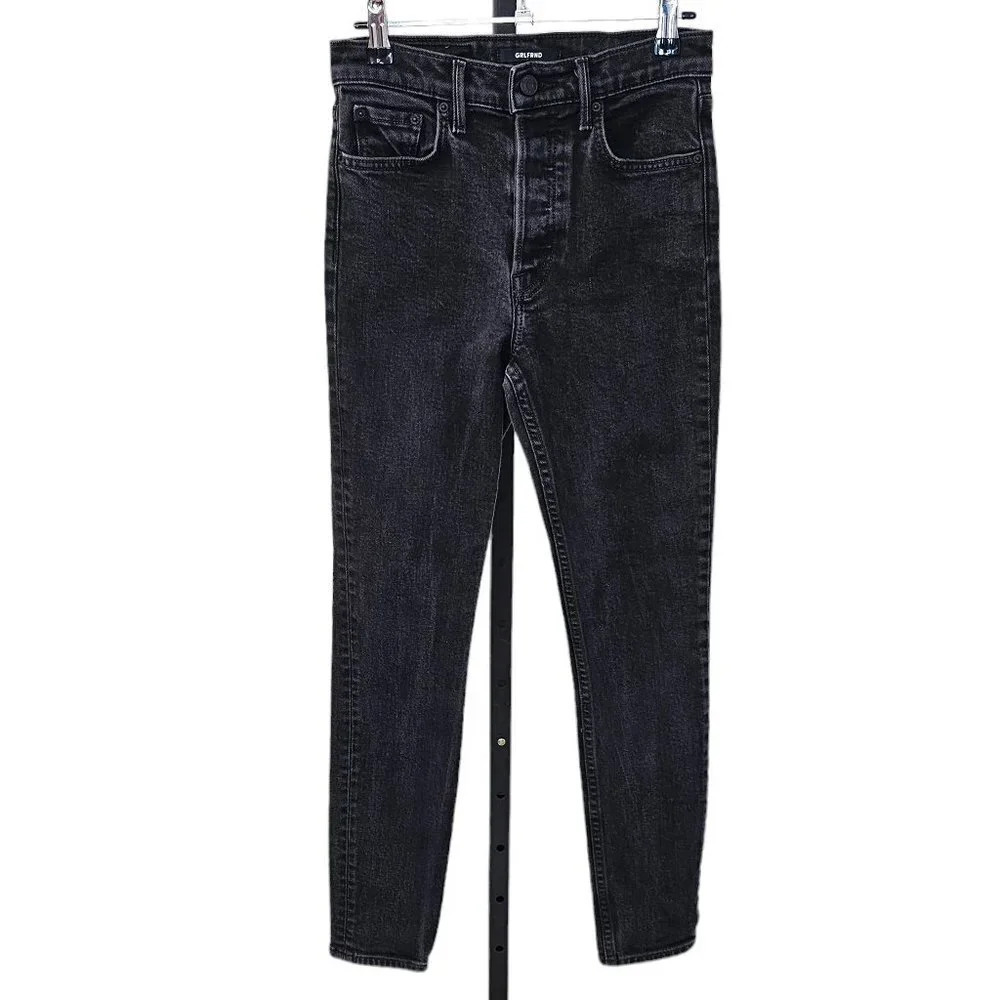 GRLFRND Women's  Karolina Jeans Size 25 Nine Lives High Rise Black Gray Wash
